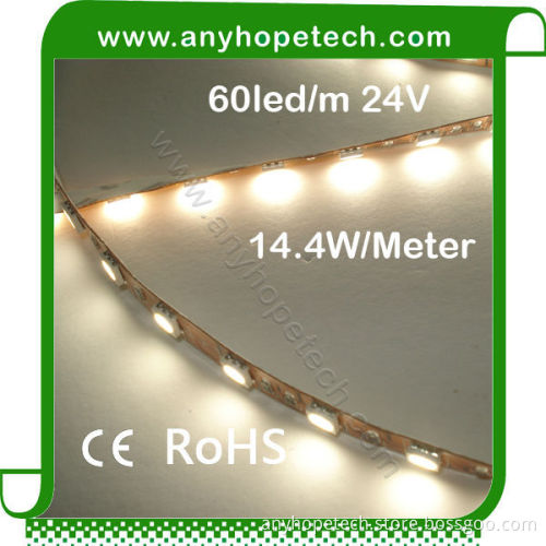 2 years warranty cheapest price 60leds nature white 24v flexible led strip